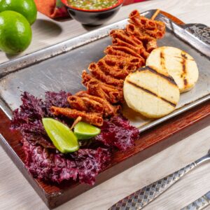 Chunchullo con arepa