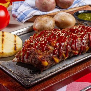 Costillas de cerdo en salsa BBQ